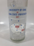 Vintage 1977 Pepsi Cola Commemorative University Of Iowa vs Iowa State University 16 FL OZ (1 Pint) 11" Tall Glass Soda Pop Bottle