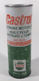 Vintage Castrol 2-Stroke Motor Oil SAE 30-40 20 Oz Fl 568 ml 7 1/4" Tall Metal Can
