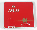 Vintage Agio Petitos 20 Cigars Red Hinged Tin Metal Case Holder Made in Holland