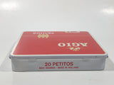 Vintage Agio Petitos 20 Cigars Red Hinged Tin Metal Case Holder Made in Holland