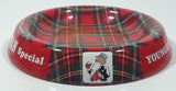 Vintage Younger's Tartan Special Beer Plaid 5 7/8" Metal Ash Tray