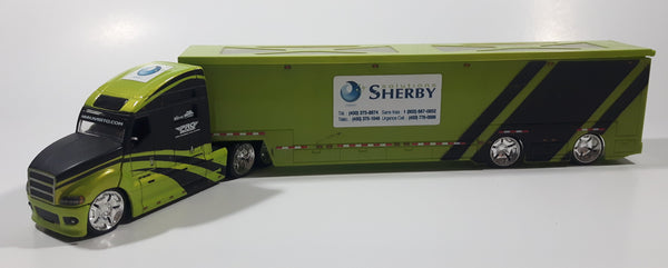 Maisto Pro Rodz Auto Haulerz Semi Tractor Truck and Trailer Green 1/64 Scale Die Cast Toy Car Vehicle