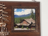 Vintage A & F Canada Ponderosa Ranch TV Show Deer Under Tree 6 3/8" x 12 3/4" Wood Wall Plaque