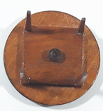 Vintage Lazy Susan Round Table Miniature 2 3/4" Tall Wood Doll House Furniture
