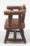 Vintage Dining Chair with Arms Miniature 3" Tall Wood Doll House Furniture