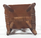 Vintage Dining Chair with Arms Miniature 3" Tall Wood Doll House Furniture