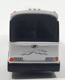 1990s Greyhound Bus 6307 White Die Cast Toy Car Vehicle with Rubber Tires