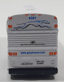 1990s Greyhound Bus 6307 White Die Cast Toy Car Vehicle with Rubber Tires