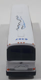 1990s Greyhound Bus 6307 White Die Cast Toy Car Vehicle with Rubber Tires