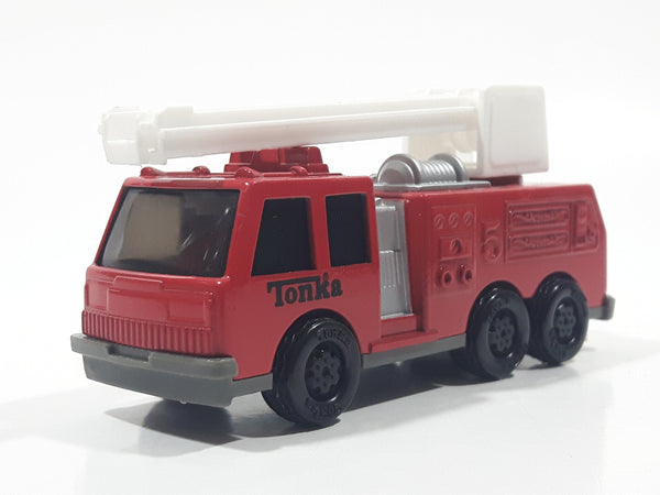 1992 Tonka Fire Ladder Truck Red Die Cast Toy Car Construction Equipment Vehicle - McDonald's Happy Meal