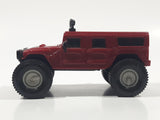 2006 McDonald's #1 Hummer H1 Push and Go Friction Motorized Dark Red Plastic Die Cast Toy Car Vehicle