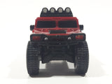 2006 McDonald's #1 Hummer H1 Push and Go Friction Motorized Dark Red Plastic Die Cast Toy Car Vehicle