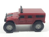 2006 McDonald's #1 Hummer H1 Push and Go Friction Motorized Dark Red Plastic Die Cast Toy Car Vehicle