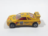 Vintage Majorette Peugeot 405 T 16 Yellow No. 202 with Esso and Michelin Logos 1/60 Scale Die Cast Toy Car Vehicle Made in France