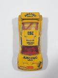 Vintage Majorette Peugeot 405 T 16 Yellow No. 202 with Esso and Michelin Logos 1/60 Scale Die Cast Toy Car Vehicle Made in France
