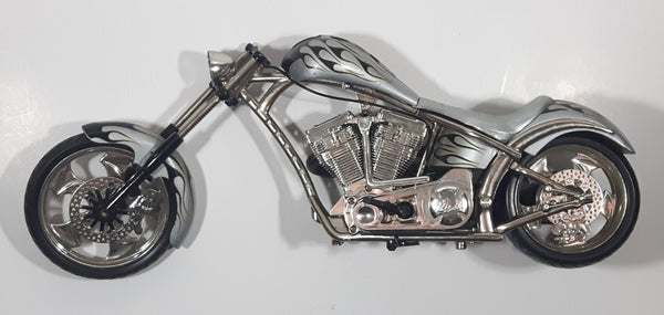 2004 Funline West Coast Choppers El Diablo Silver Die Cast Toy Vehicle FOR PARTS OR REPAIR