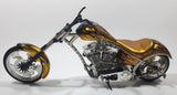2004 Funline West Coast Choppers El Diablo Gold Die Cast Toy Vehicle FOR PARTS OR REPAIR
