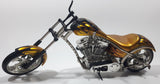 2004 Funline West Coast Choppers El Diablo Gold Die Cast Toy Vehicle FOR PARTS OR REPAIR