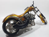 2004 Funline West Coast Choppers El Diablo Gold Die Cast Toy Vehicle FOR PARTS OR REPAIR