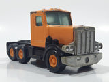 Vintage 1980 Buddy L Peterbilt Semi Truck Tractor Rig Orange Pressed Steel and Plastic Toy Car Vehicle