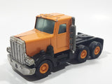 Vintage 1980 Buddy L Peterbilt Semi Truck Tractor Rig Orange Pressed Steel and Plastic Toy Car Vehicle