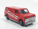 Vintage Yatming Style Ford Econoline E-150 Van Sunbird Red Die Cast Toy Car Vehicle Made in Hong Kong