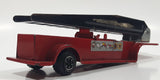 Vintage 1970s Tonka Fire Ladder Trailer Red 8" Long Pressed Steel Die Cast Toy Car Vehicle