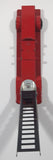 Vintage 1970s Tonka Fire Ladder Trailer Red 8" Long Pressed Steel Die Cast Toy Car Vehicle