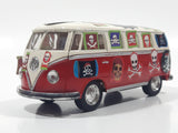 Kinsmart KT5060 1962 Volkswagen Classical Bus Red and White 1/32 Scale Die Cast Toy Car Vehicle Missing Rear Door