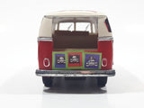 Kinsmart KT5060 1962 Volkswagen Classical Bus Red and White 1/32 Scale Die Cast Toy Car Vehicle Missing Rear Door