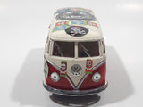 Kinsmart KT5060 1962 Volkswagen Classical Bus Red and White 1/32 Scale Die Cast Toy Car Vehicle Missing Rear Door
