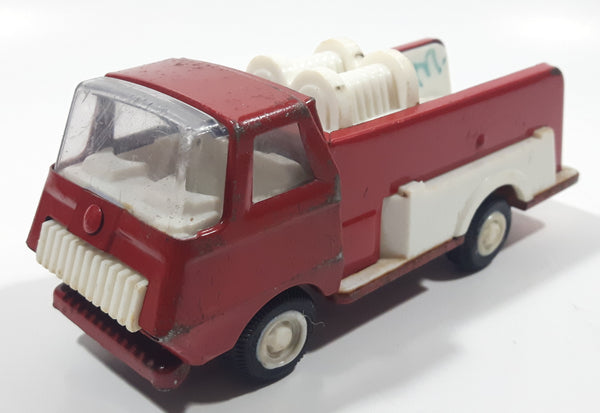 Vintage Tonka Fire Engine Firefighting Water Pumper Truck Red and White Pressed Steel Toy Car Vehicle
