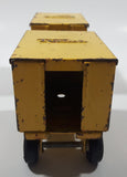 Vintage 1970s Tonka Semi Truck Box Dumper and Box Trailer Red and Yellow Pressed Steel Toy Car Vehicle