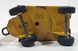 Vintage 1970s Tonka Semi Truck Box Dumper and Box Trailer Red and Yellow Pressed Steel Toy Car Vehicle