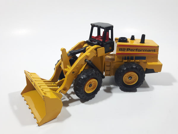 Vintage Majorette 82 Performant Front End Loader 1/56 Scale Yellow Die Cast Toy Road Construction Vehicle