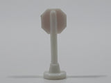 Galoob Micro Machines White Stop Sign 1 1/8" Tall