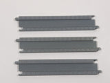 Set of 3 Galoob Micro Machines Train Track Straight Section 4 3/8" Long