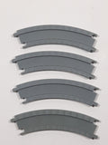 Set of 4 Galoob Micro Machines Train Track Curved Section 3 1/2" Long