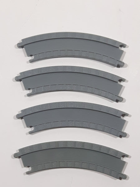 Set of 4 Galoob Micro Machines Train Track Curved Section 3 1/2" Long
