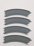 Set of 4 Galoob Micro Machines Train Track Curved Section 3 1/2" Long