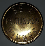 Vintage Roman Meal Enthusiasm Be A Winner Metal Coin Token