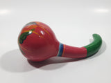 Vintage Hand Painted Paper Mache Maracas Musical Instrument 6" Long