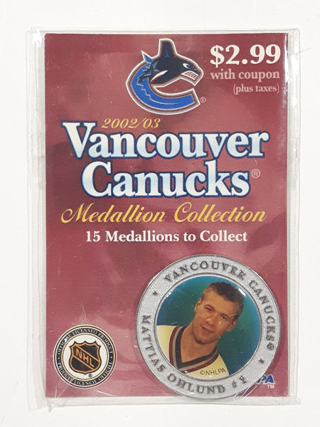 2002/03 NHL Mattias Ohlund #2 Vancouver Canucks Medallion Collection New in Package