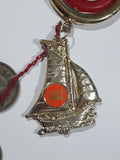 Unique Chinese New Year Good Luck Coins Merchant Ship 10 3/4" Long Hanging Decoration