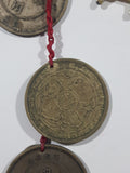 Unique Chinese New Year Good Luck Coins Merchant Ship 10 3/4" Long Hanging Decoration