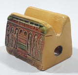 Vintage San Francisco Golden Gate Bridge and Cable Car 2 5/8" Wide Glazed Ceramic Small Notepad and Pencil Holder