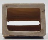 Vintage San Francisco Golden Gate Bridge and Cable Car 2 5/8" Wide Glazed Ceramic Small Notepad and Pencil Holder