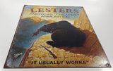 Lesters America's Cheapest Ammunition "It Usually Works" 12 1/2" x 16" Tin Metal Sign