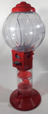 Spiraling Red Metal Plastic 19" Tall Gumball Machine