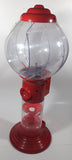 Spiraling Red Metal Plastic 19" Tall Gumball Machine